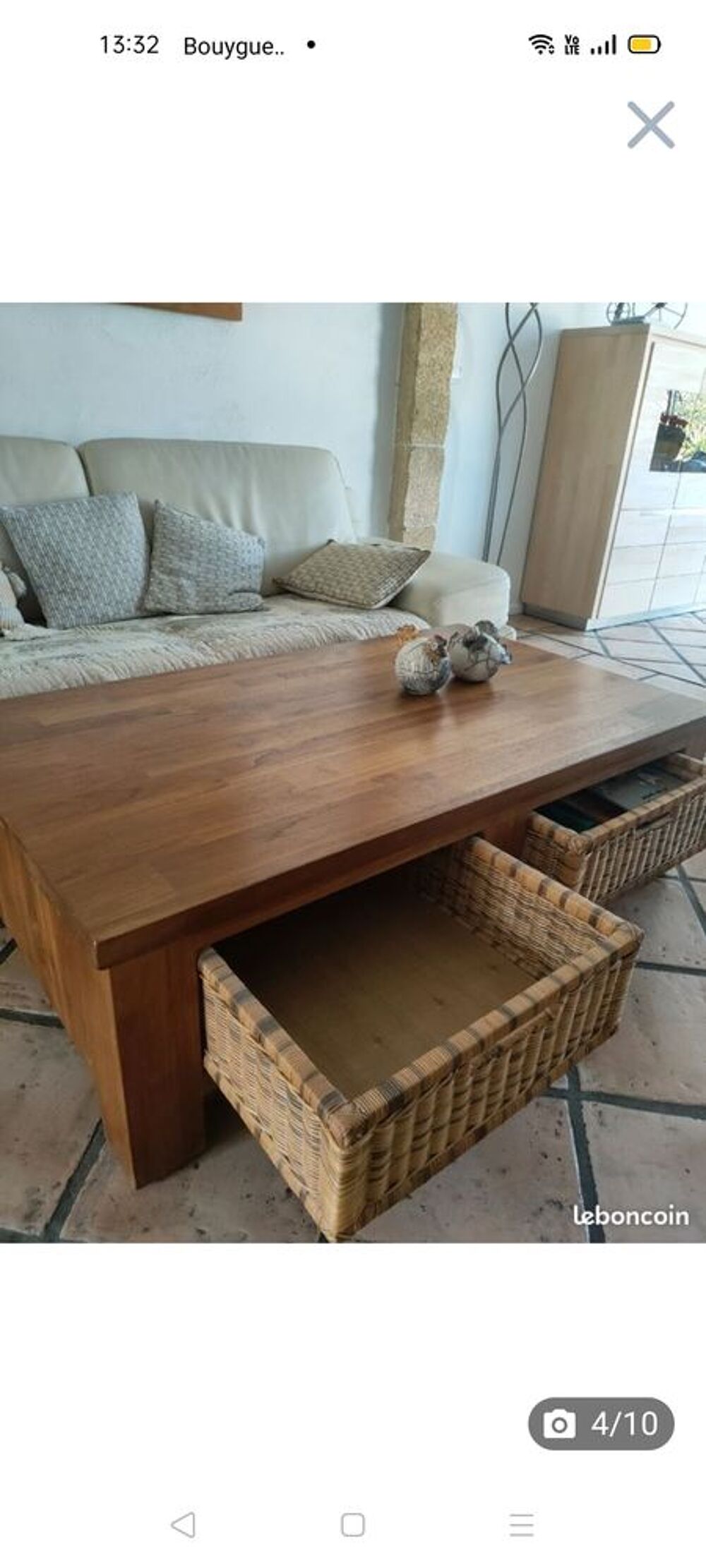 Table basse de salon en teck Meubles
