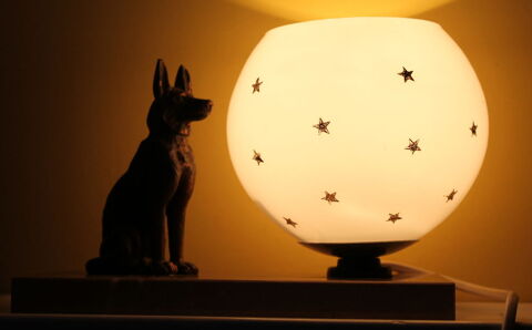 Lampe veilleuse art dco Chien de garde sous les toiles 50 Issy-les-Moulineaux (92)