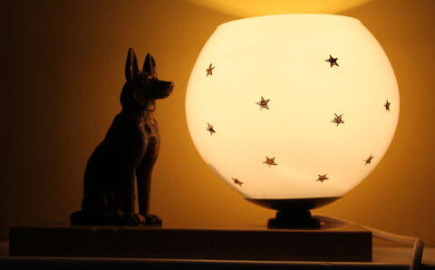 Lampe veilleuse art déco Chien de garde sous les étoiles 50 Issy-les-Moulineaux (92)