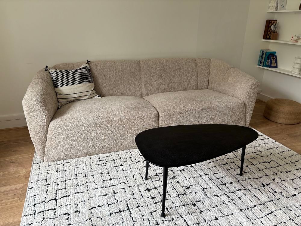 Canap&eacute; JOE 3 places bouclette beige Ba&iuml;ta Home Meubles