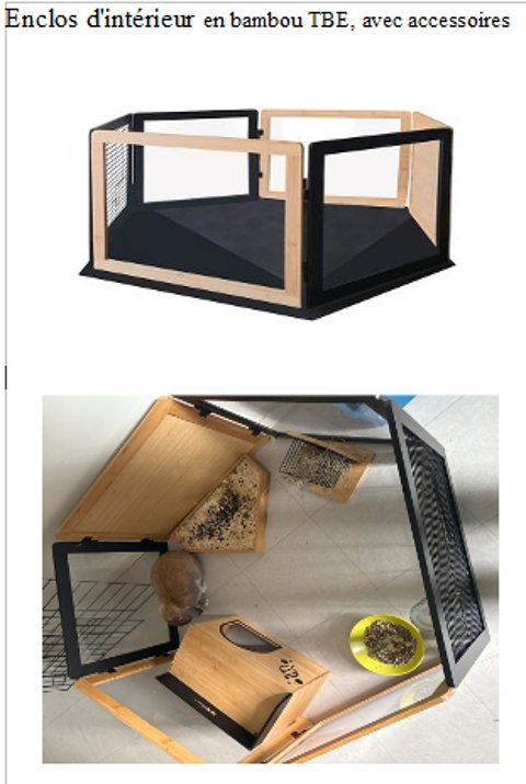 parc d'intérieur modulable en bambou , avec accessoires 55 18340 Levet