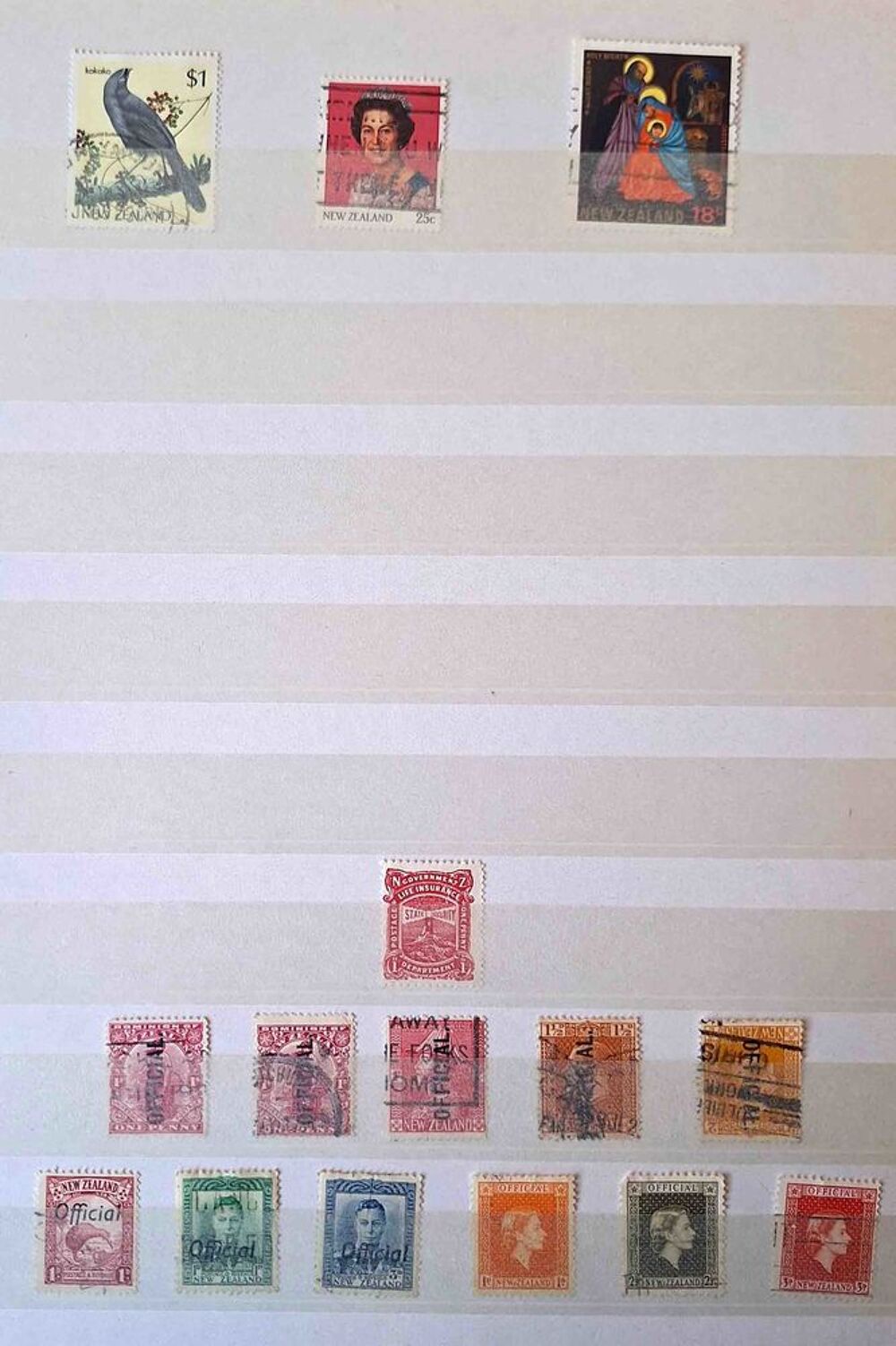 S&eacute;rie de timbres de collection de Nouvelle Z&eacute;lande 