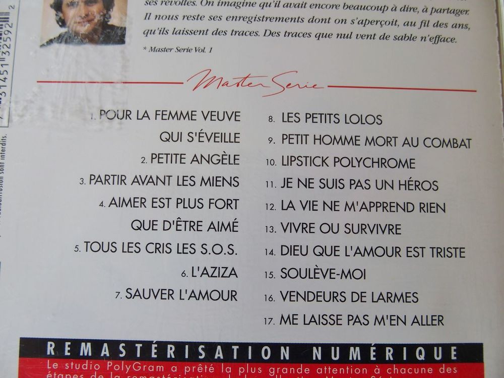 CD Daniel BALAVOINE CD et vinyles