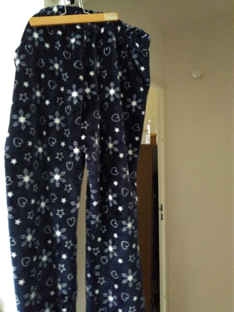 Pantalon de pyjama polaire en polyester, bleu marine 18 Montlimar (26)