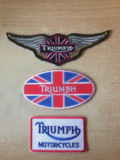 lot de 3 �cussons brod�s thermocollants triumph 12 Carnon Plage (34)