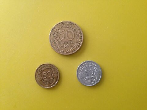 lot d'anciennes pices de monnaies de 50 cts.. 12 Saint-Vallier (71)