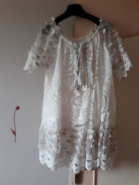 Robe courte mariage ou cocktail  blanche 20 Montélimar (26)