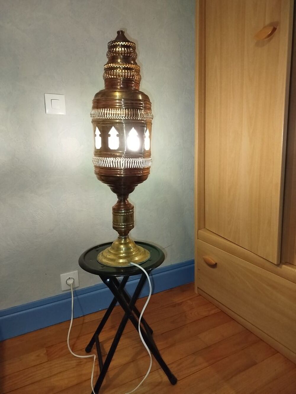 lampe en cuivre 70 cm de hauteur Décoration