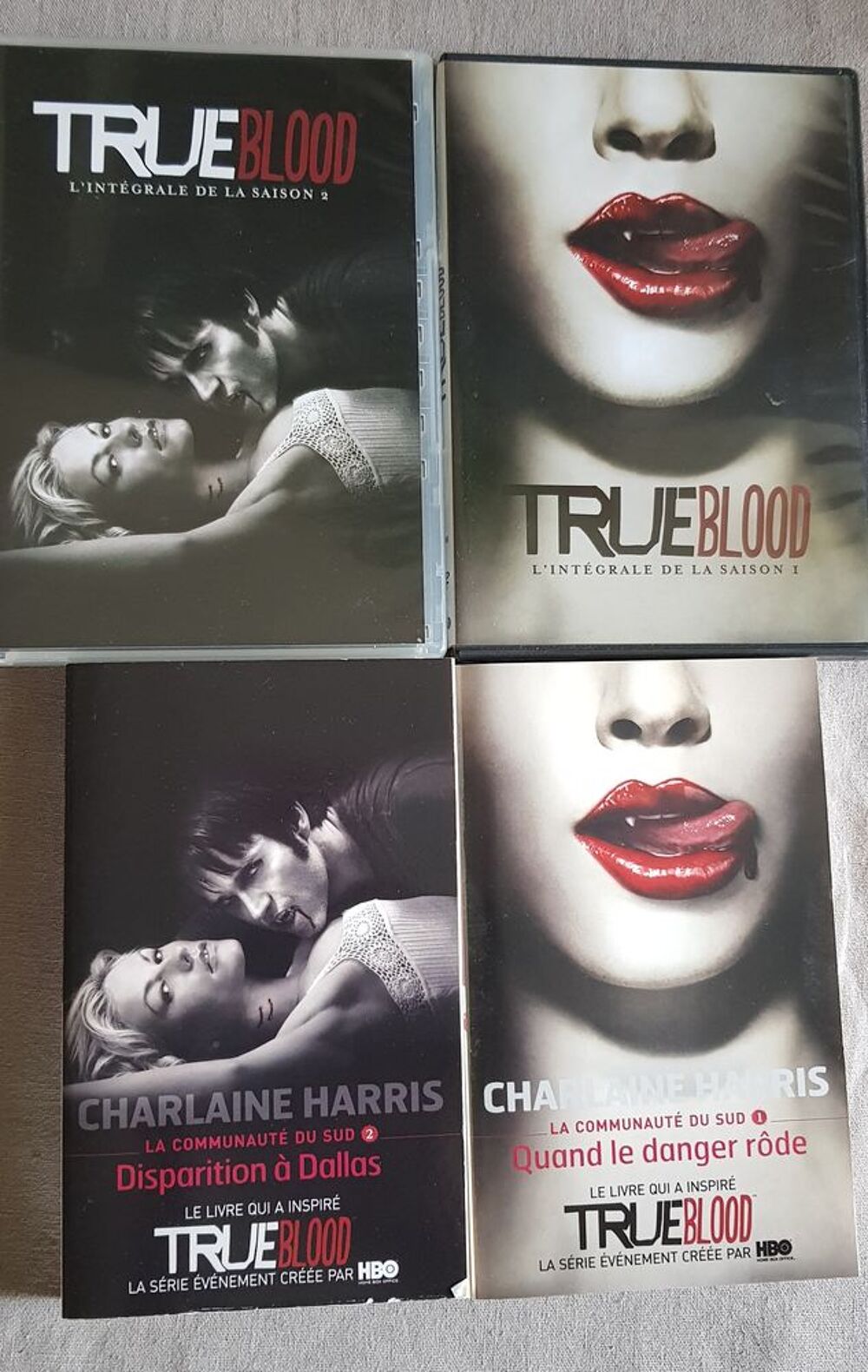 Coffret DVD et livres des saisons 1 et 2 de True Blood DVD et blu-ray