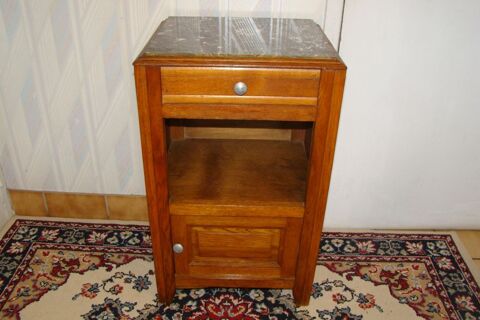 Table de chevet en ch�ne massif  - Ann�es 1930 100 Gargenville (78)