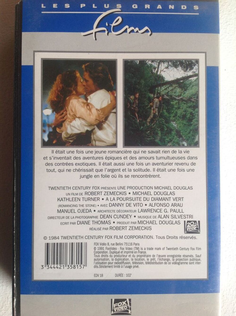 A LA POURSUITE DU DIAMANT VERT K7 VID&Eacute;O Envoi Possible
DVD et blu-ray