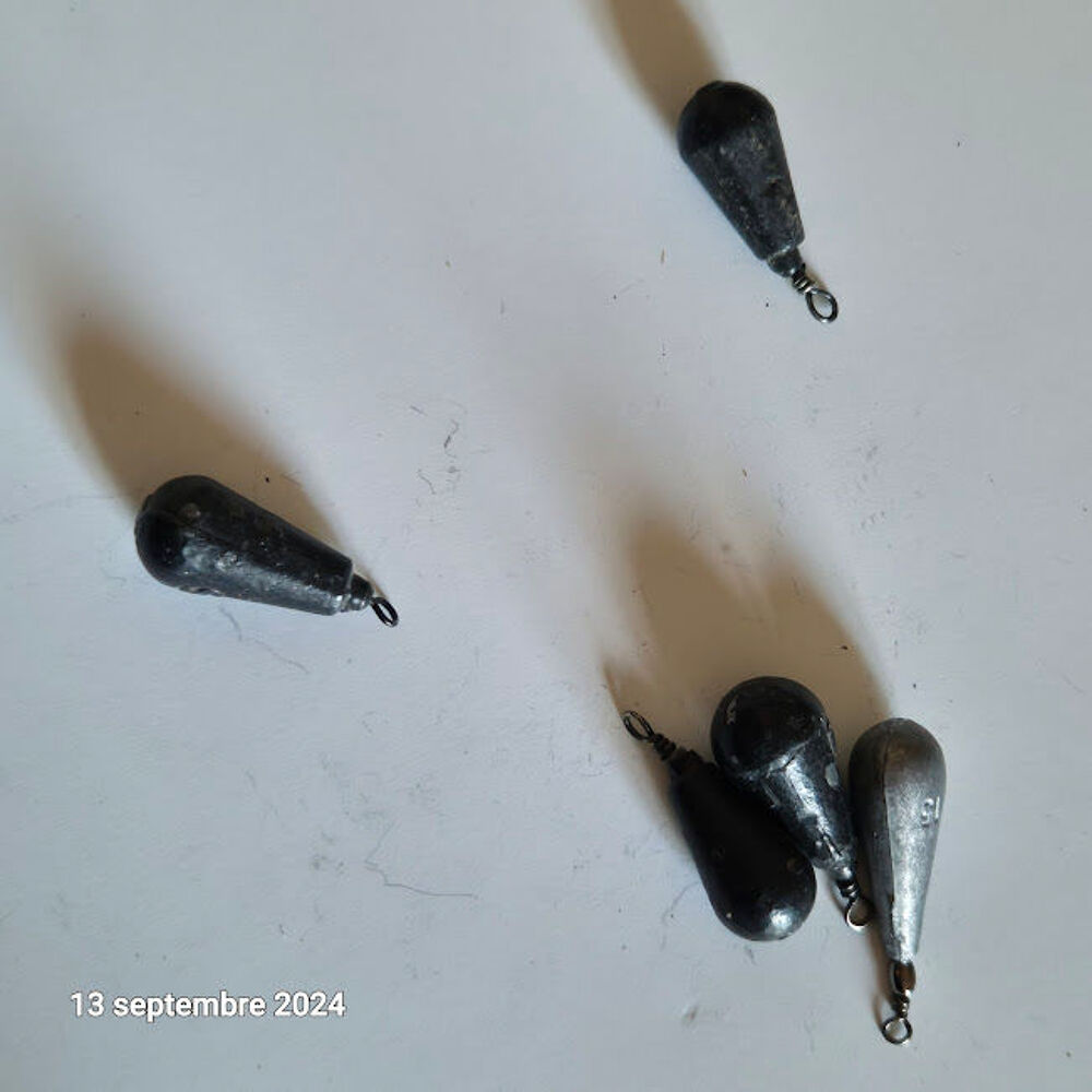 Lot de 5 Plombs d'Arlesey gris et noirs, de 11, 12 et 15 gr Sports