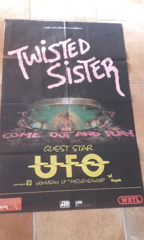 Twisted Sister / UFO : Affiche Originale Concert Paris 1986 150 Angers (49)