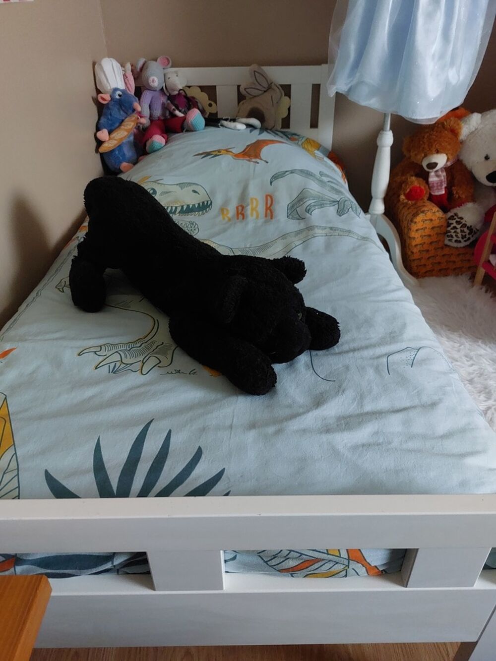 Lit enfant bois blanc avec matelas Mobilier enfants