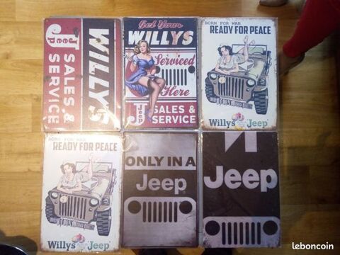 PLAQUE METAL JEEP VOITURE 30 CM PAR 20 CM  7 Saint-Brieuc (22)