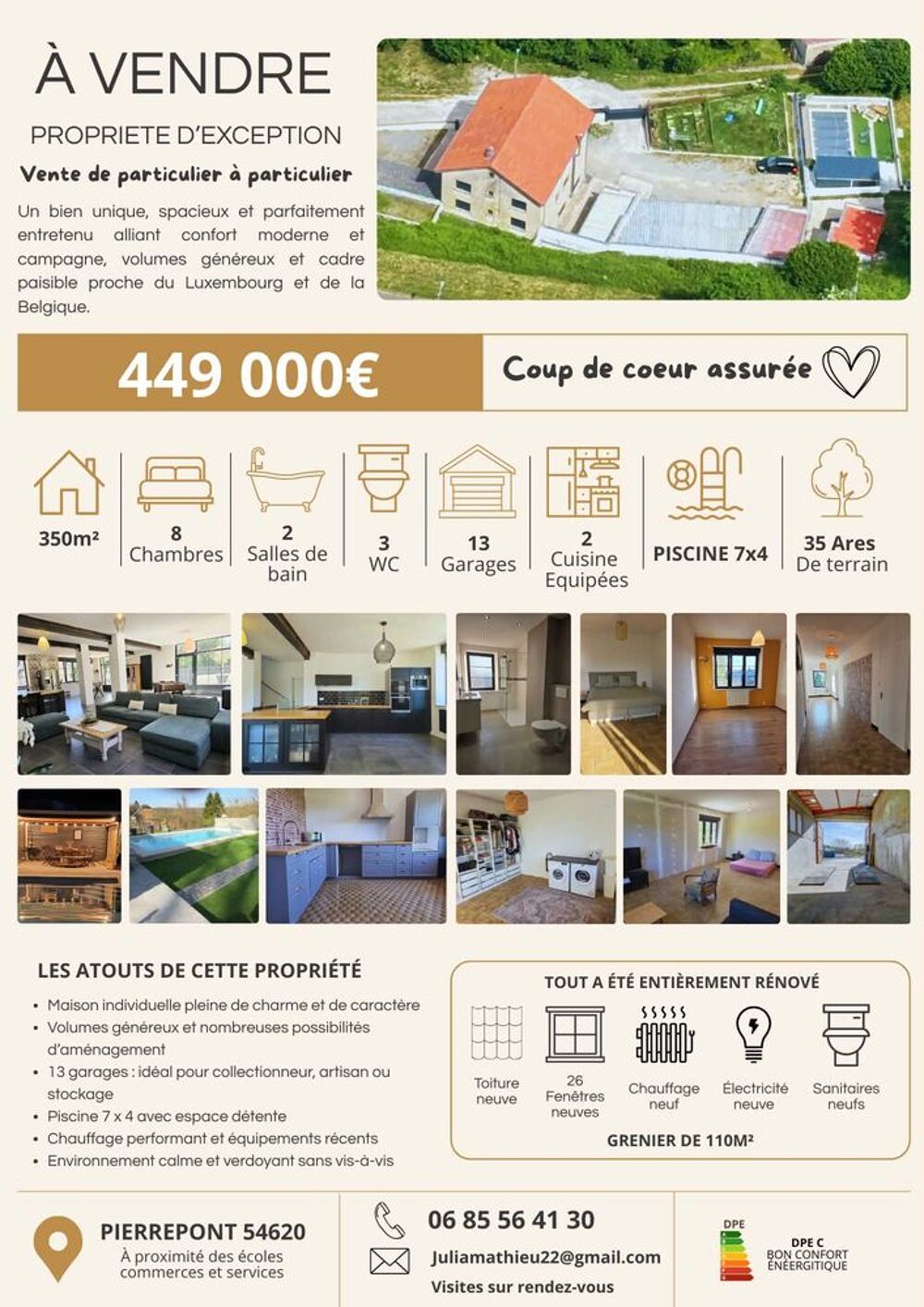 Maison 11 pièces 350 m² · à Pierrepont · 350 m² · 449 000 €