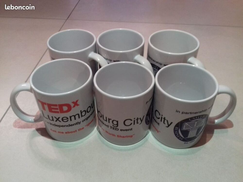 Lot de 6 tasses / mug TEDx Décoration
