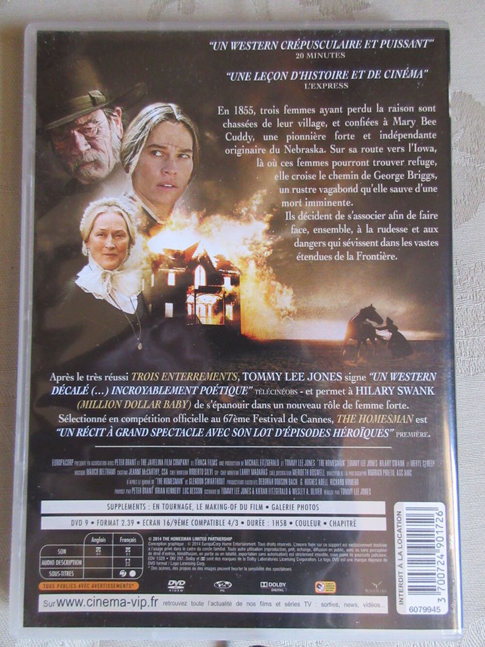 The Homesman DVD et blu-ray