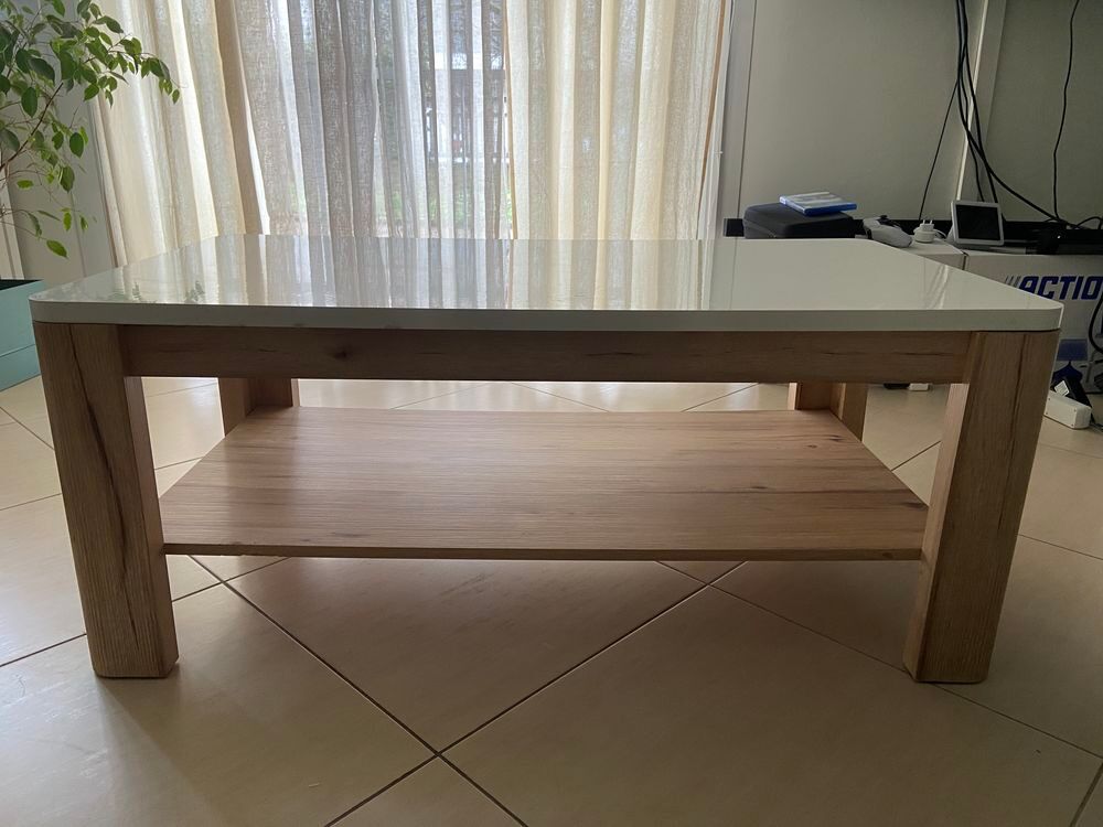 Table basse bois blanc (table salle &agrave; manger assortie) Meubles