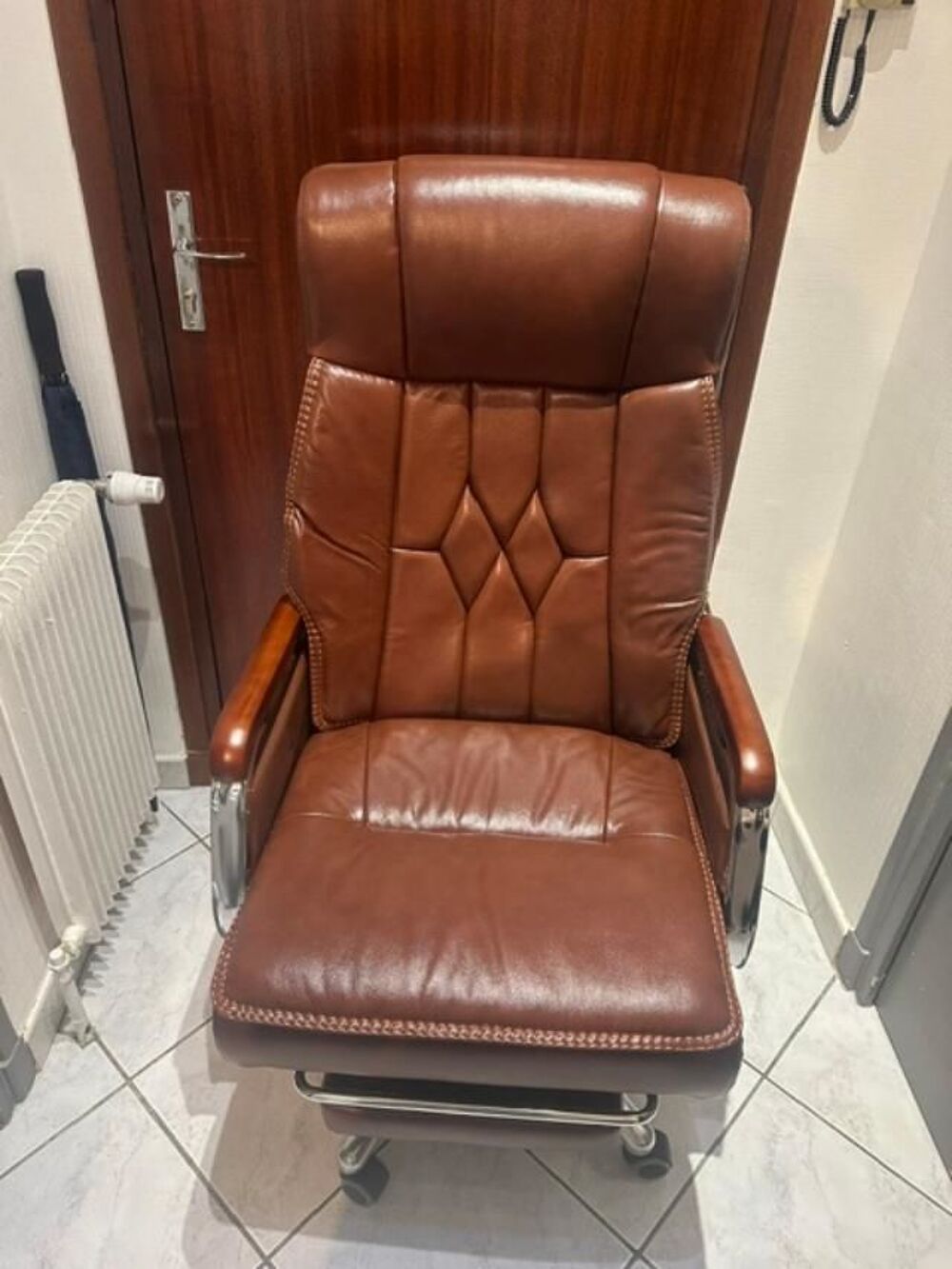 Fauteuil de direction en cuir v&eacute;ritable Meubles