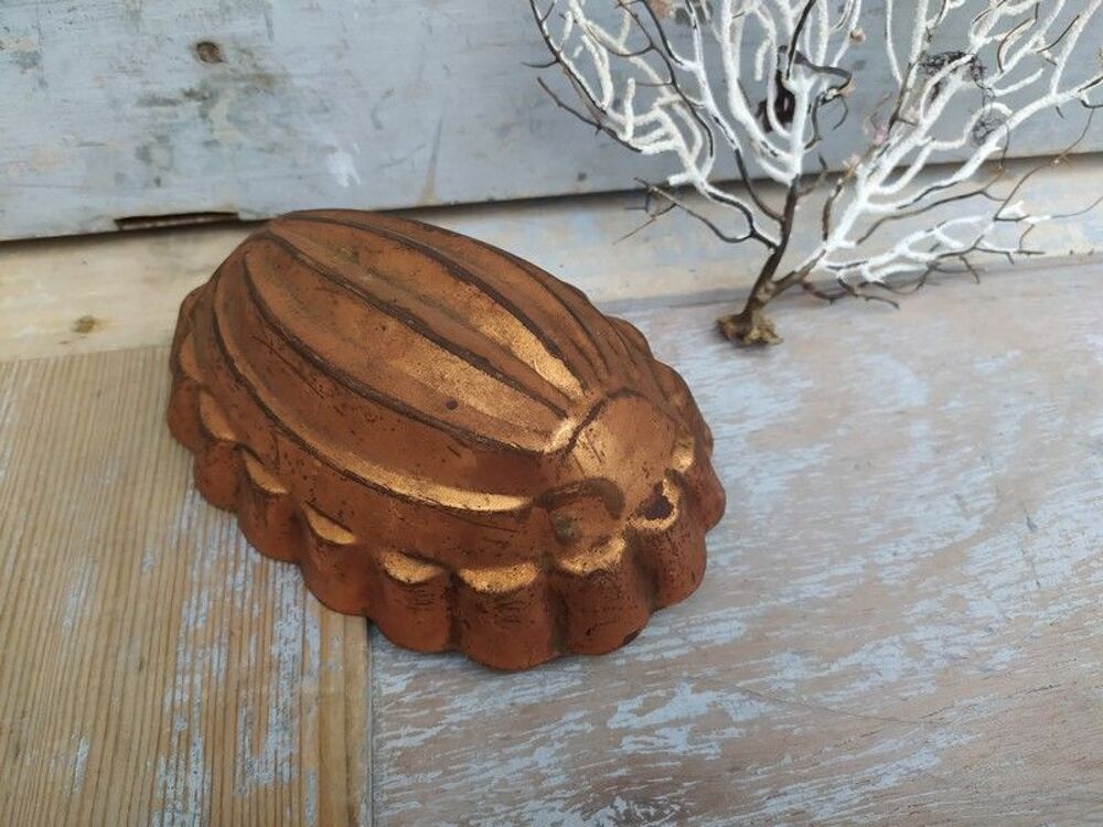 Ancien Moule &agrave; G&acirc;teau en Cuivre P&acirc;tisserie French Copper 
