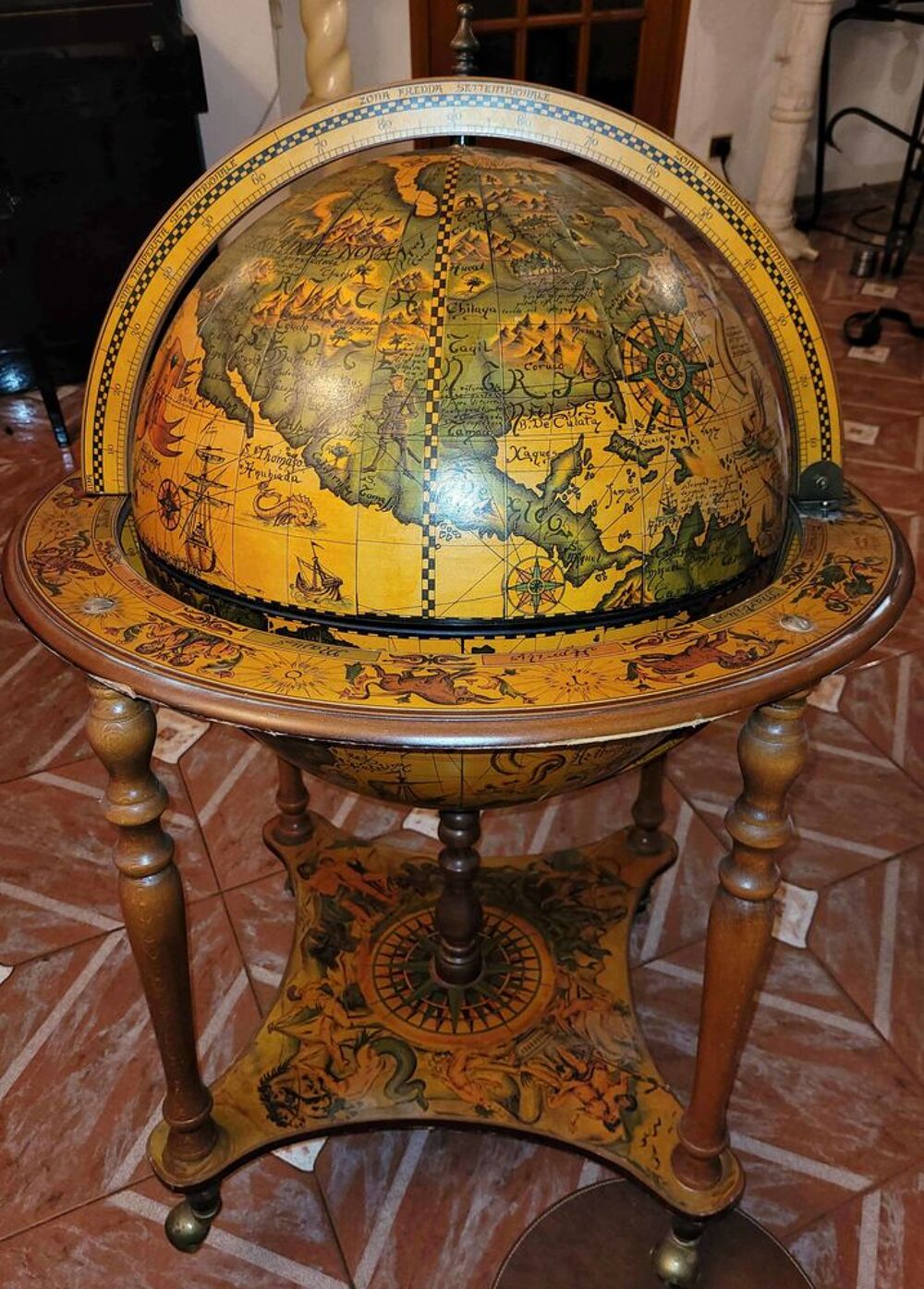 Bar Globe terrestre porte bouteilles Meubles