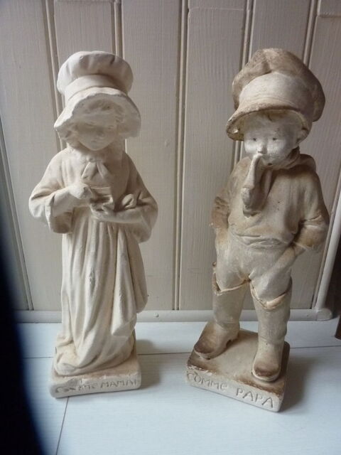 Anciennes Statues d'enfants en plâtre au choix 40 Plaisir (78)