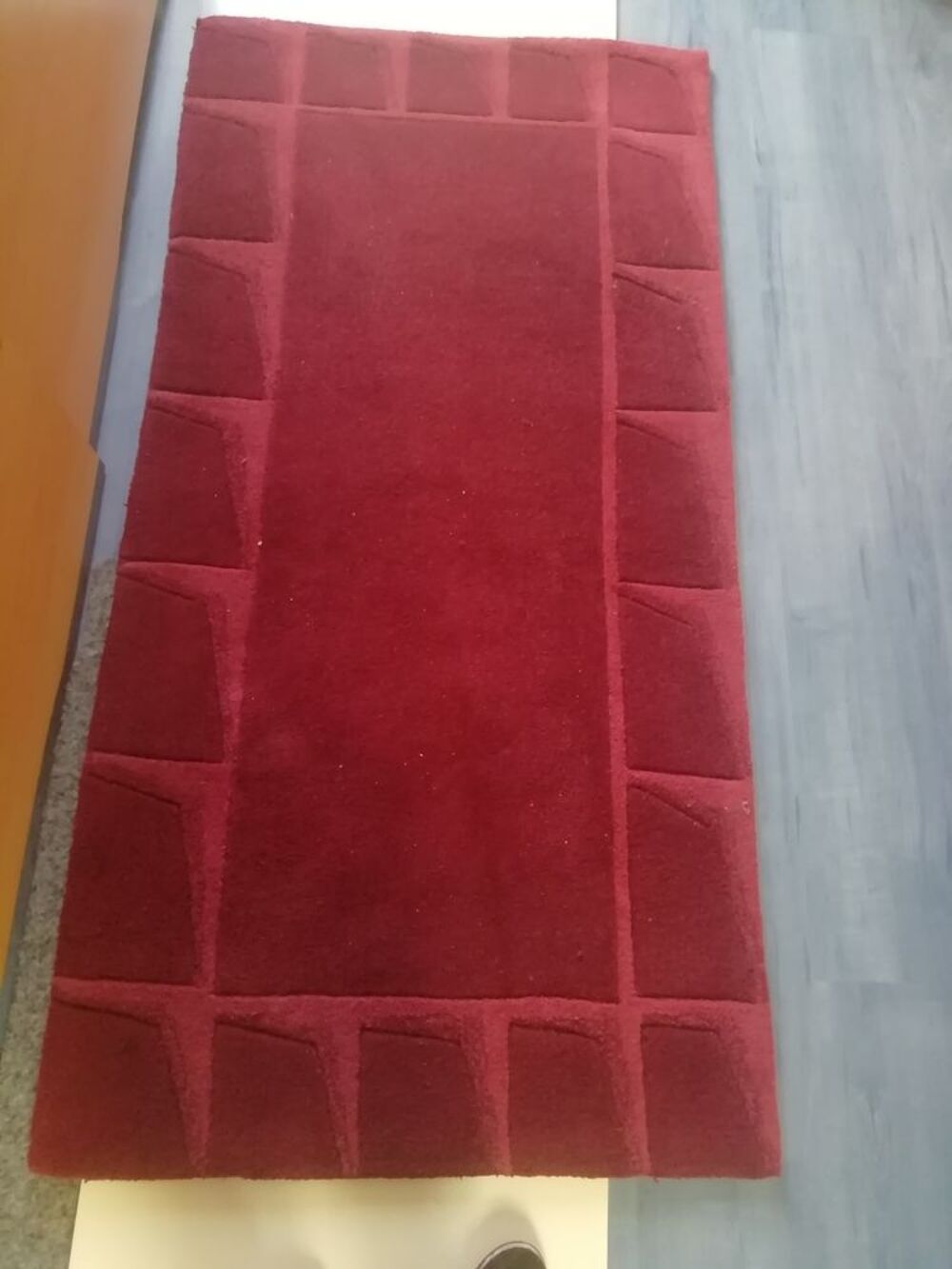 Tapis rouge\bordeaux 70x140 Tufte main Décoration