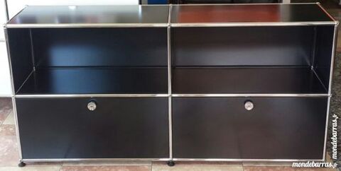 sideboard noir 4 cases usm haller 2 niches 2 abattantes 1310 Provins (77)
