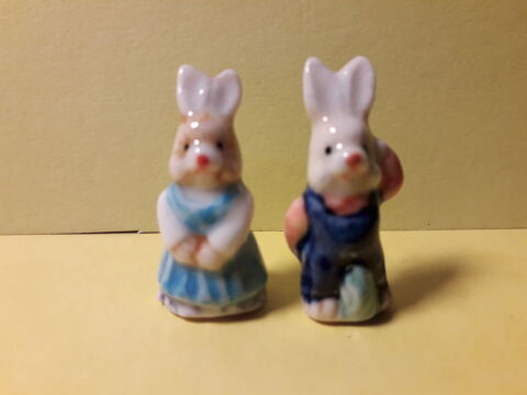 Vintage : lot de 2 fèves : thème lapin 12 Verneuil-sur-Vienne (87)
