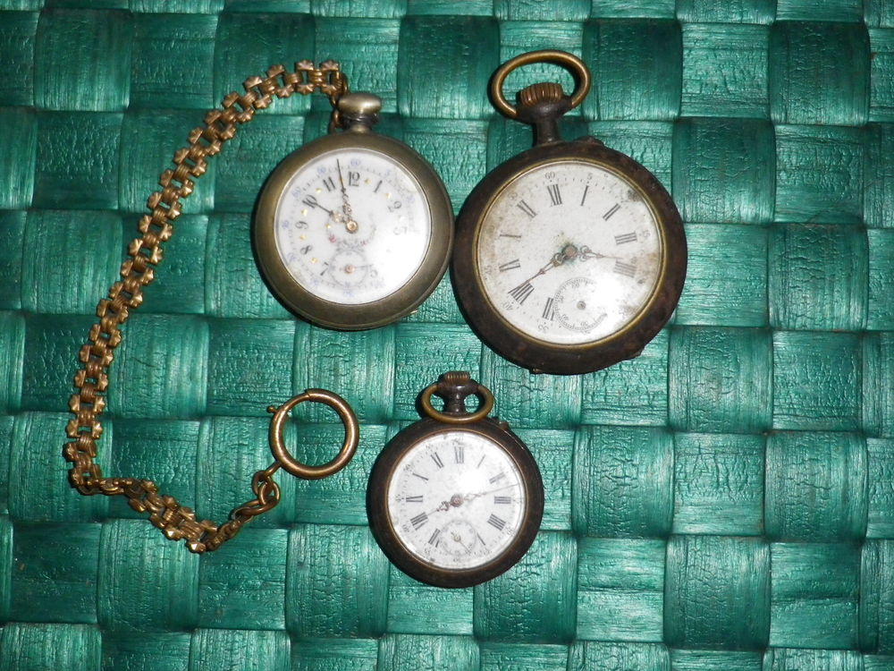 Lot de 3 Montres gousset anciennes Bijoux et montres