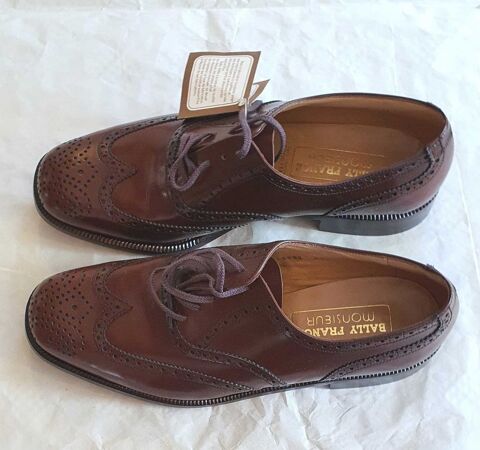 Chaussures homme tout cuir BALLY France marron neuves 220 Mionnay (01)