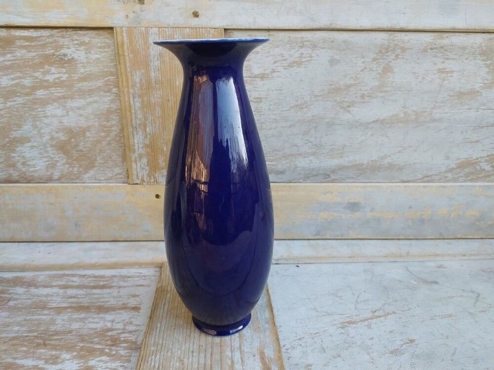 Vase Porcelaine Bleue Cobalt Style S&egrave;vres Décoration