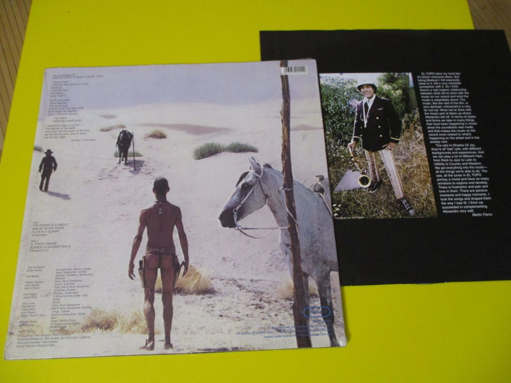MUSIC OF EL TOPO SHADE OF JOY ROCK PSYCHE BOF 33 TOURS CD et vinyles