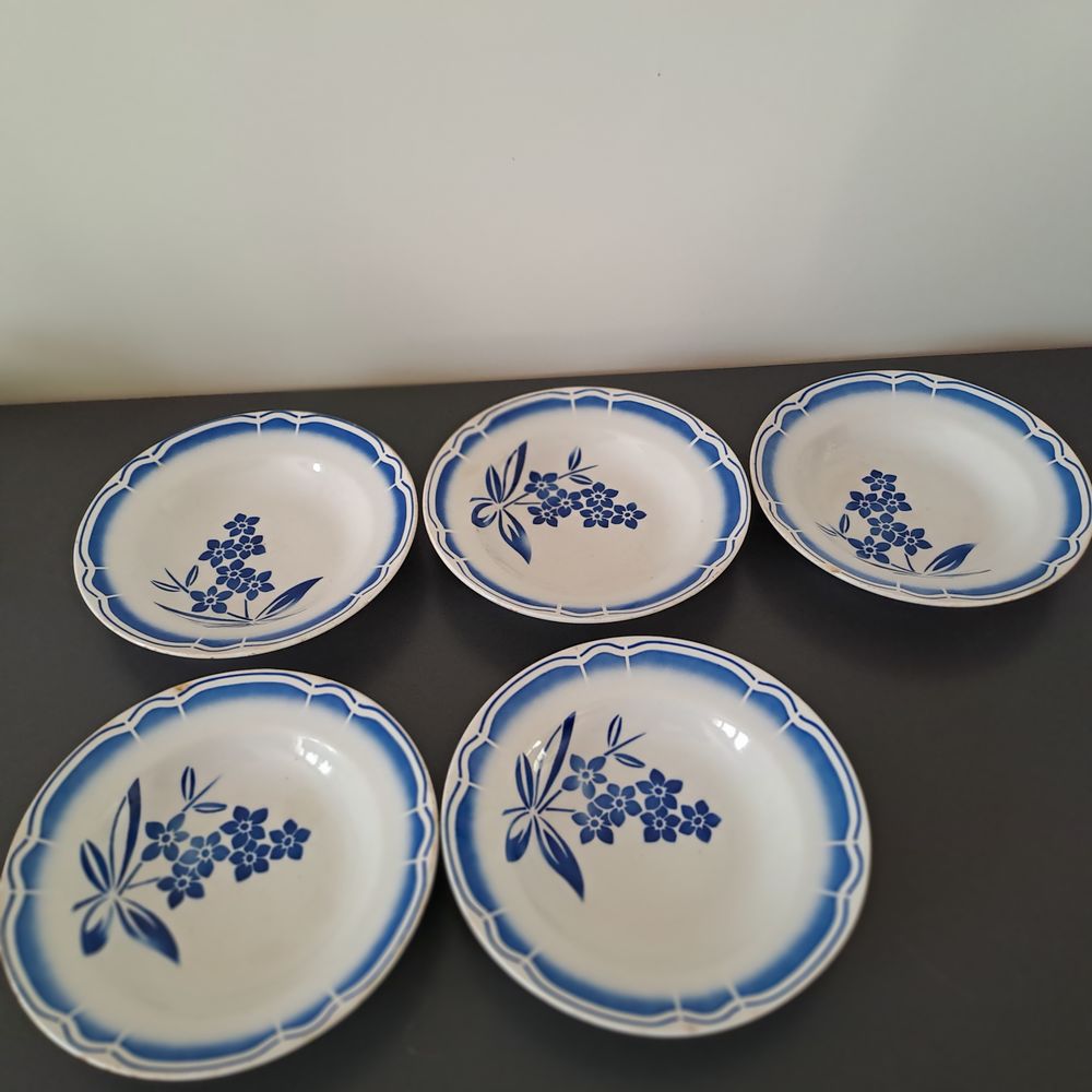 Assiettes Porcelaine Opaque Badonviller num&eacute;rot&eacute;e 29 Cuisine