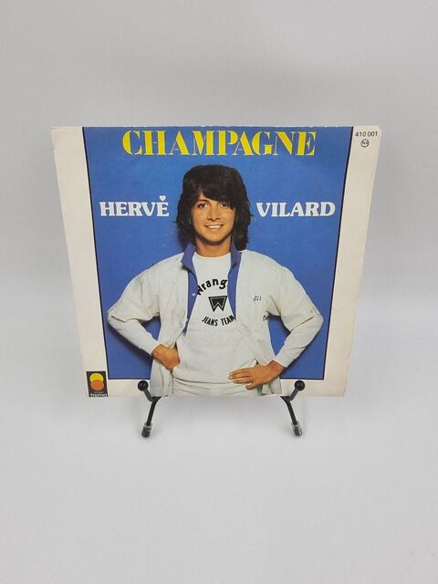 Vinyle 45 tours Herv� Vilard : Champagne avec fourreau	 3 Vulbens (74)