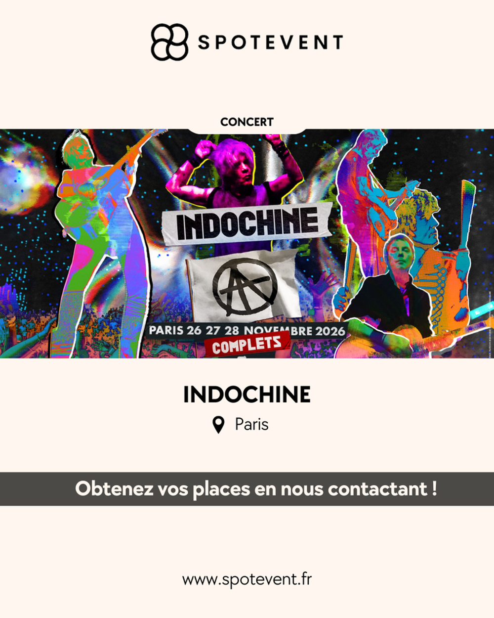 Indochine - La Seine Musicale &agrave; Paris - Places / Tickets Billetterie