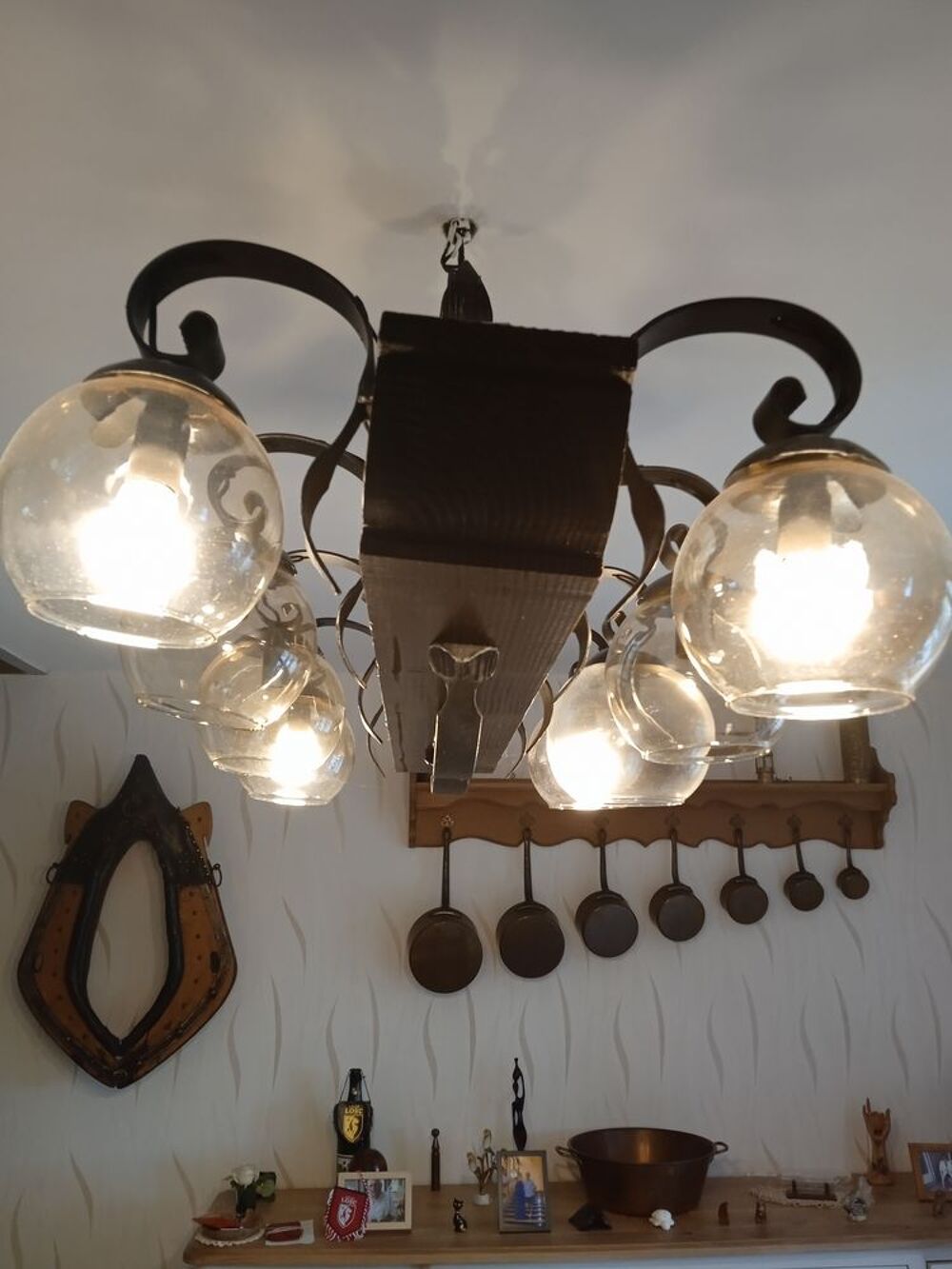 Lustre en Fer Forg&eacute; Décoration