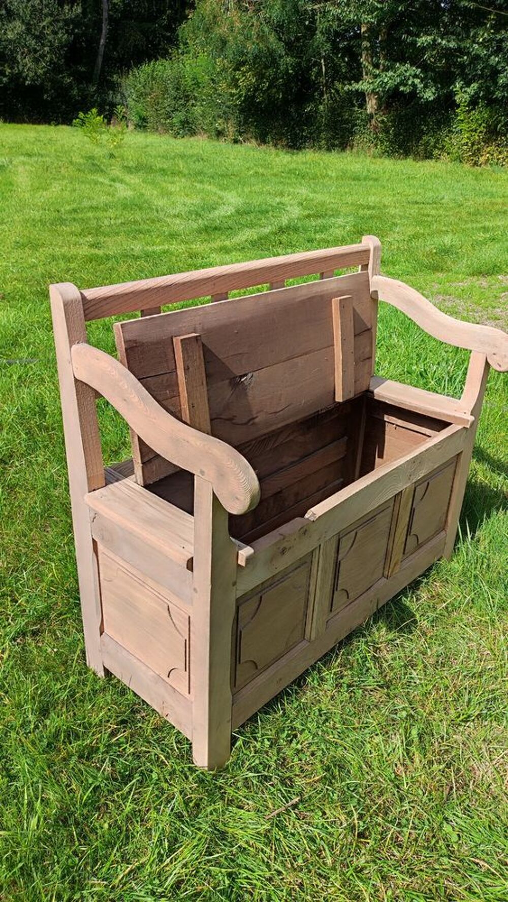 Banc en ch&ecirc;ne avec coffre Meubles