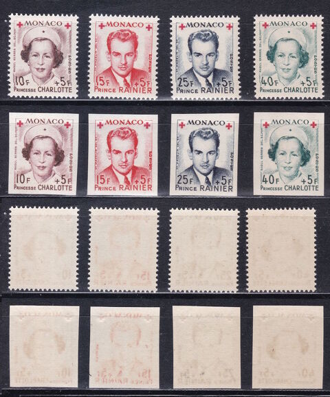 Timbres FRANCE-EUROPE-MONACO-1949 YT entre 334A et 337B 1 Lyon 5 (69)