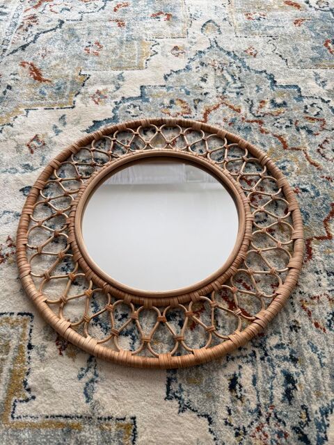 Miroir rond en rotin IKEA ? Modèle GRINSBOL (55 cm) Bussy-Saint-Georges (77)