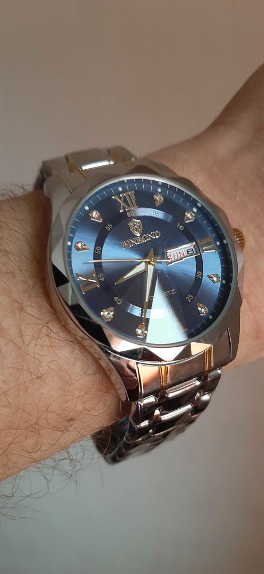 montre &agrave; quartz avec verre min&eacute;rale 3D &eacute;tanche Bijoux et montres