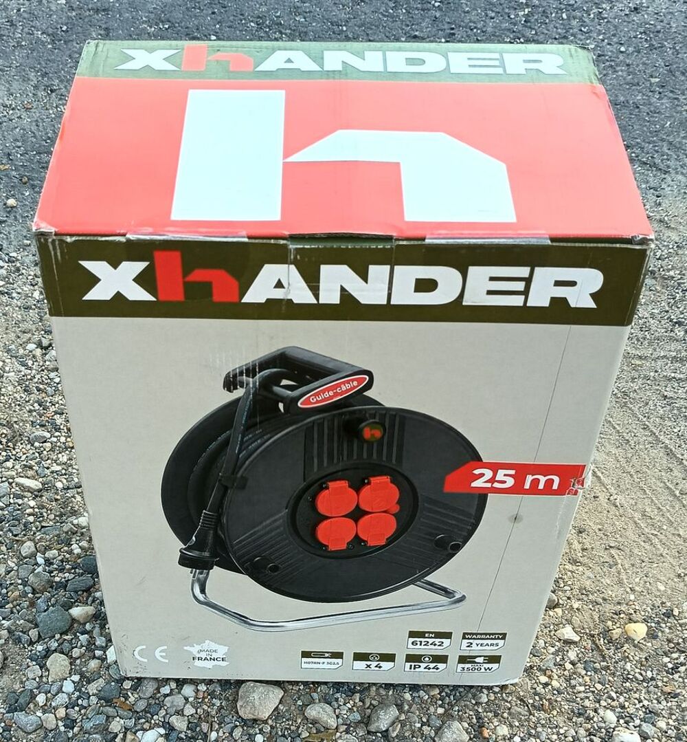 Enrouleur de c&acirc;ble &eacute;lectrique 3x2.5 25m xhander Bricolage