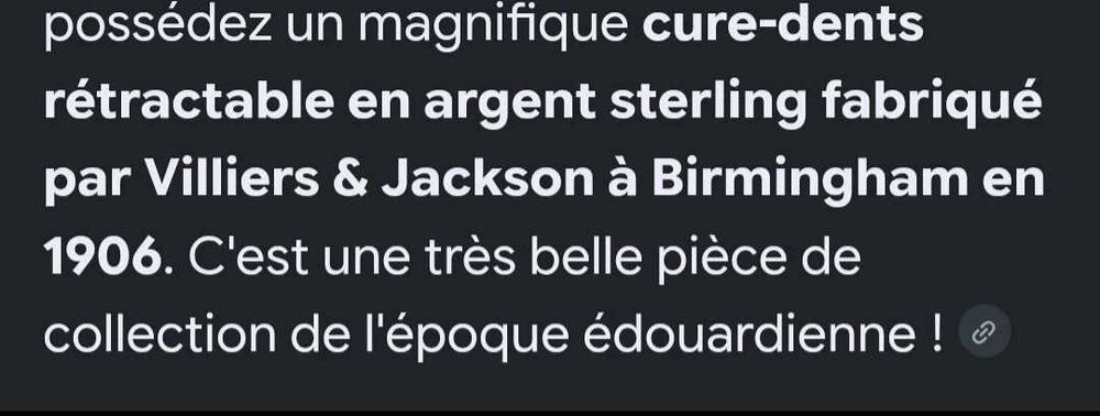 argent massif &eacute;poque Edouardienne Décoration