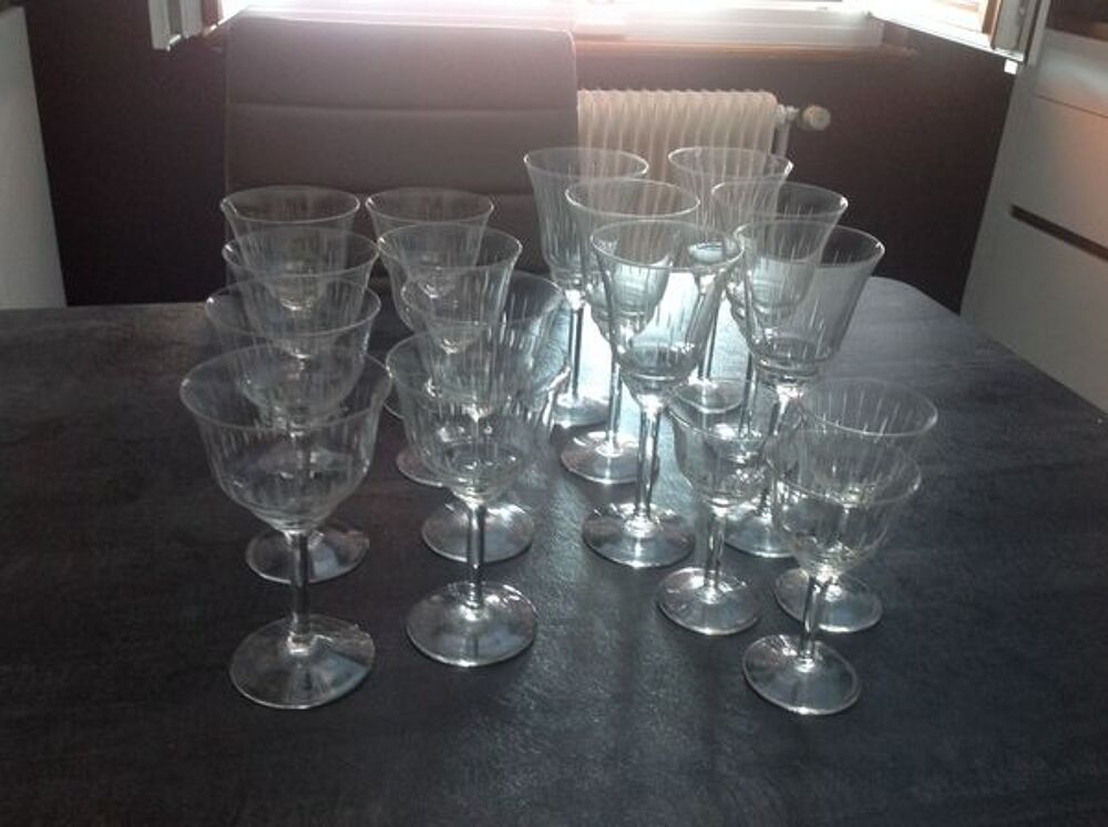 Verres en cristal. 