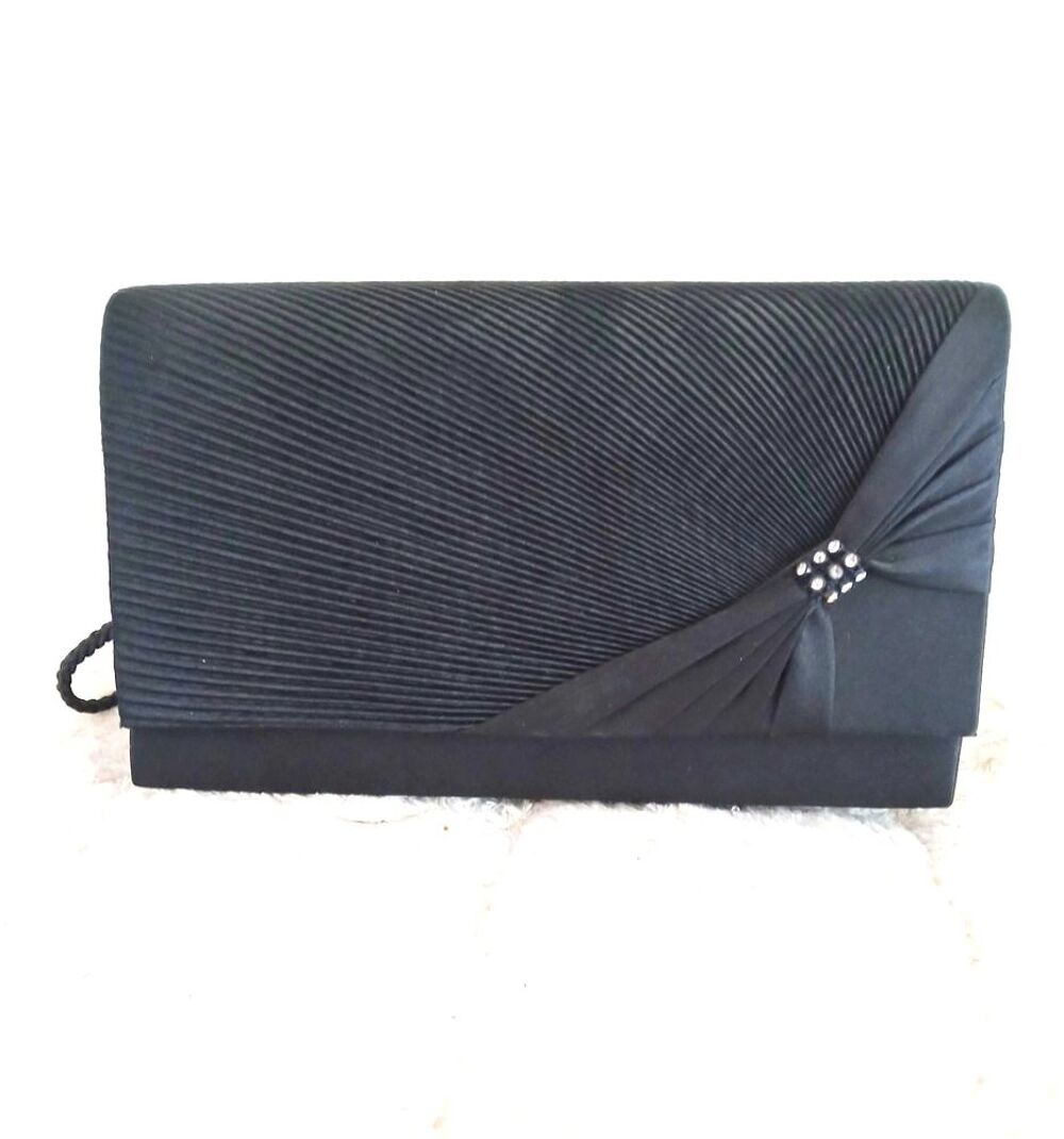 Sac de soir&eacute;e pochette &agrave; main noire &eacute;l&eacute;gante ? Neuf Maroquinerie