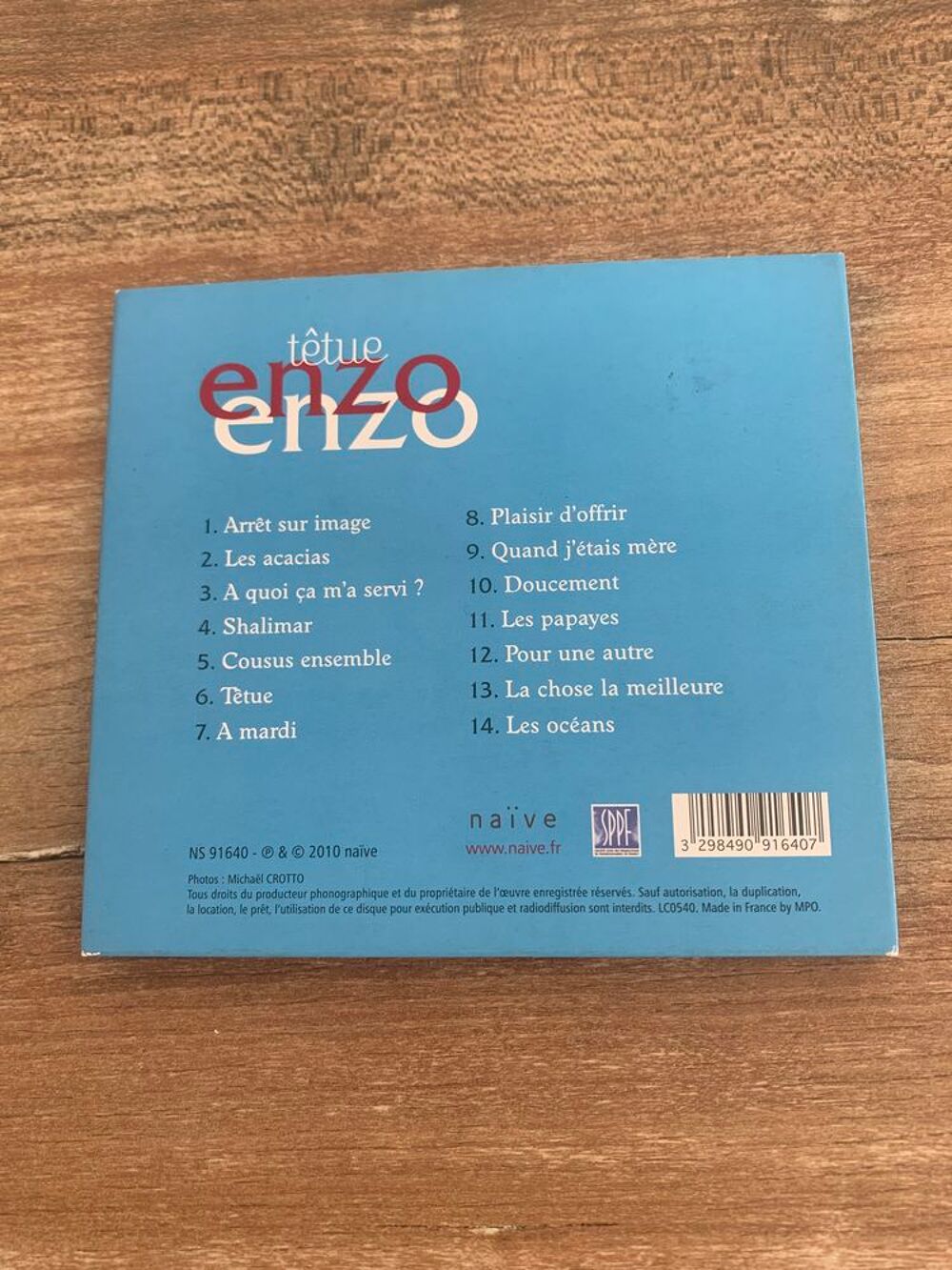 CD Enzo " T&ecirc;tue " CD et vinyles