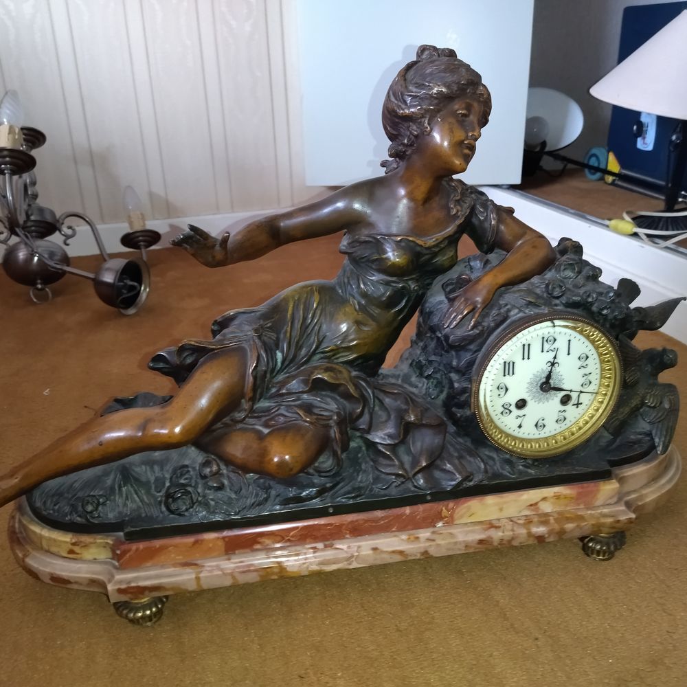 Garniture de chemin&eacute;e compl&egrave;te L&amp;F Moreau XIX&egrave;me D�coration