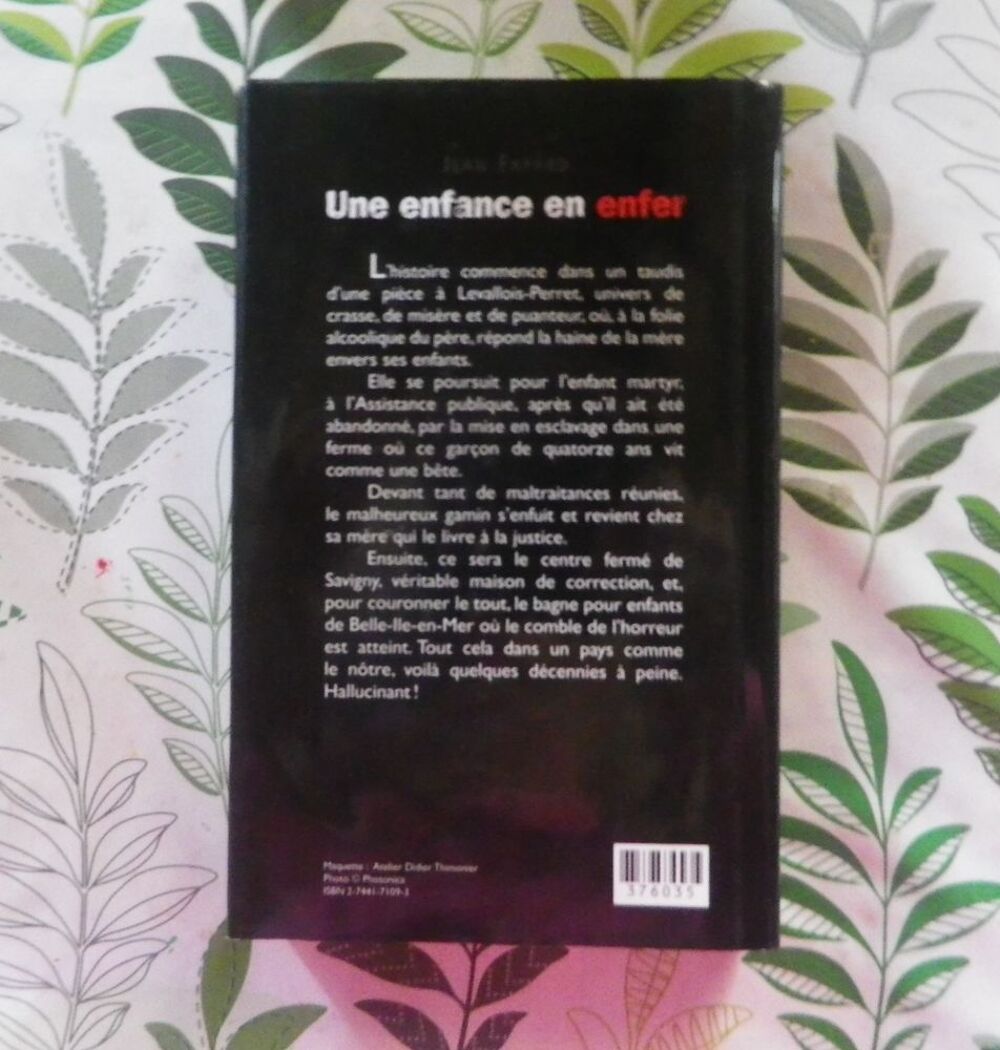 UNE ENFANCE EN ENFER par Jean FAYARD Ed. France Loisirs Livres et BD