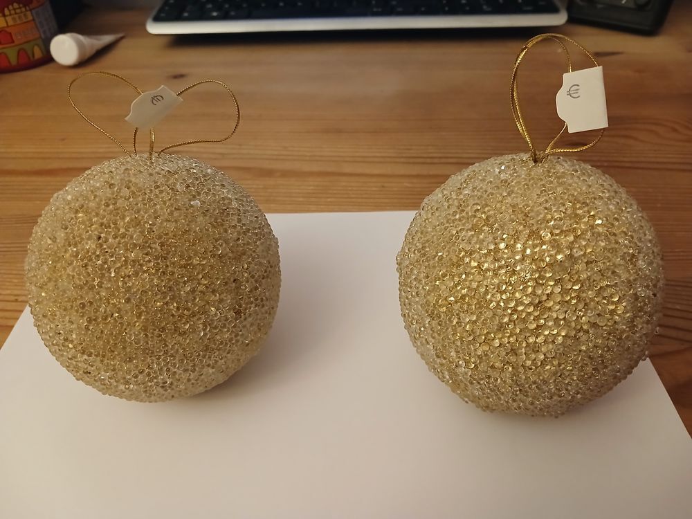 2 grosses boules de No&euml;l Décoration